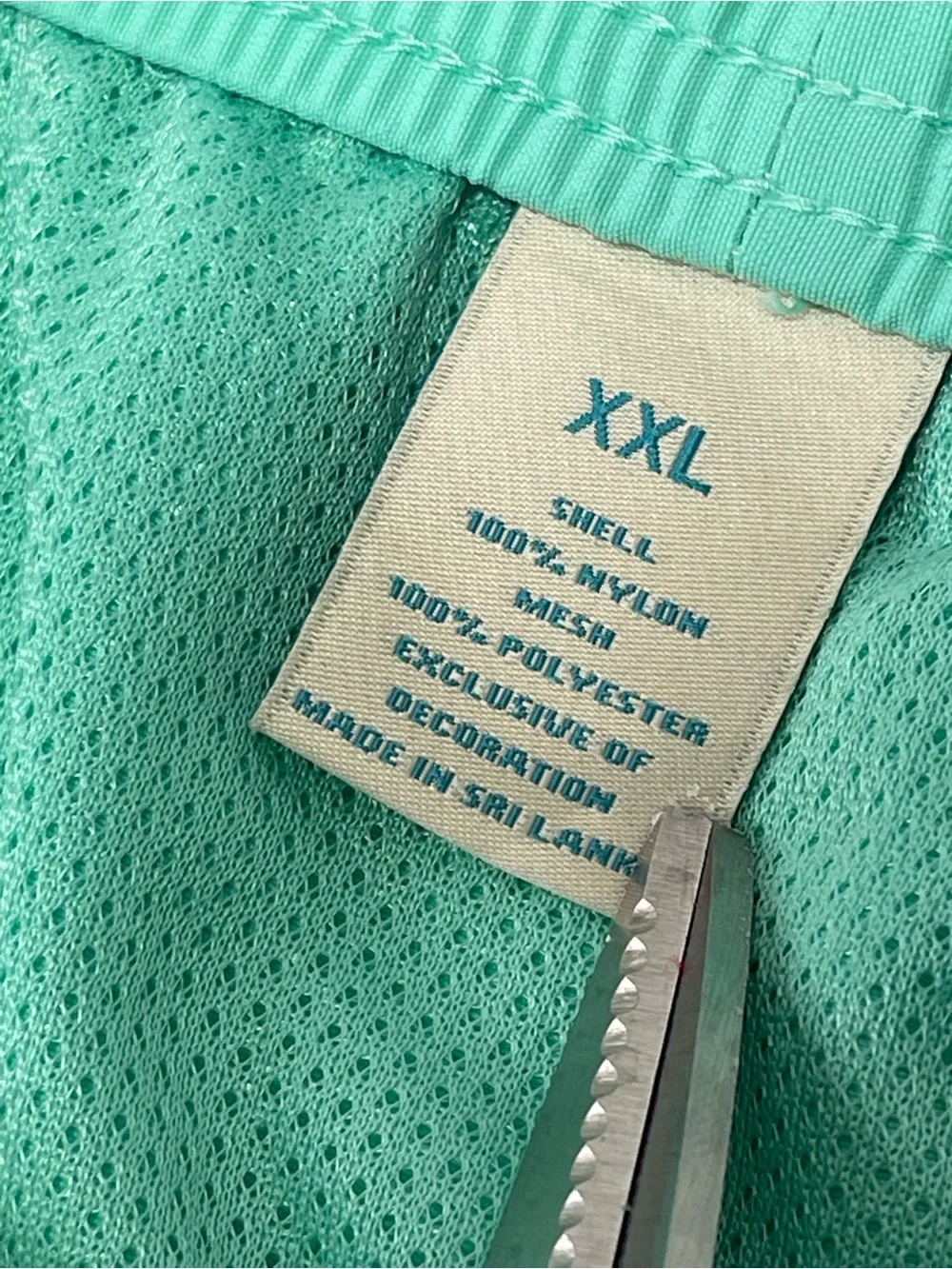 Caribbean swimwear Men's 4 Pockets 6 inch Shorts Swim Trunks, Pastel Green XXL